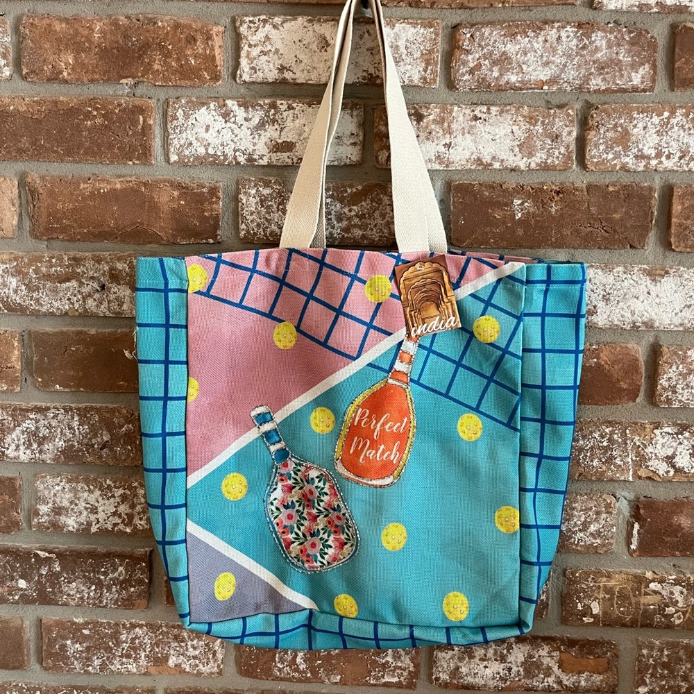 Colorful Tote Bag with Graphic Design